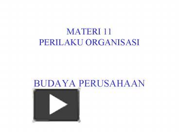 PPT – MATERI 11 PERILAKU ORGANISASI PowerPoint Presentation | Free To ...