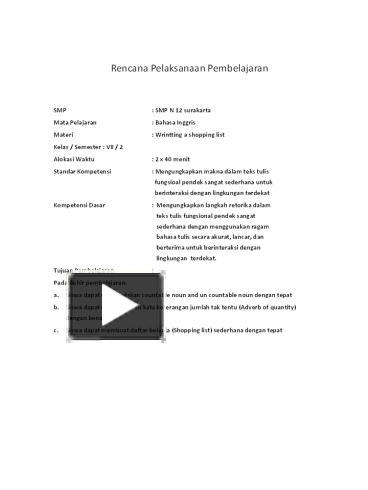 PPT – Rencana Pelaksanaan Pembelajaran PowerPoint Presentation | Free ...