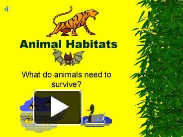 PPT – Animal Habitats PowerPoint Presentation | Free To View - Id ...