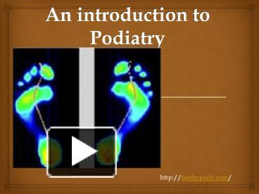 PPT – An Introduction To Podiatry PowerPoint Presentation | Free To ...