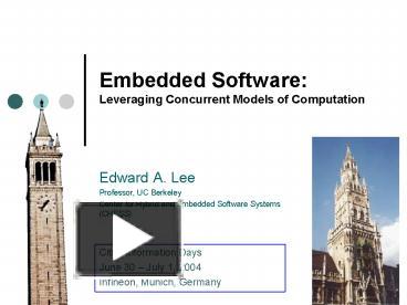Concurrent Models Of Computation For Embedded Software Definition