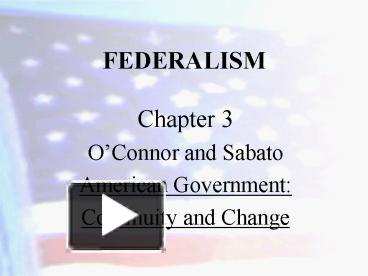 PPT – FEDERALISM PowerPoint Presentation | Free To Download - Id ...