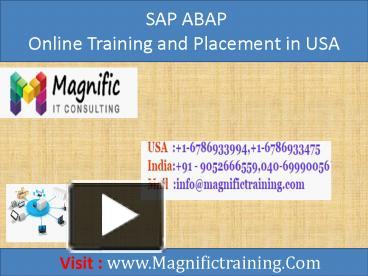 PPT – Sap Abap Online Training PowerPoint Presentation | Free To ...