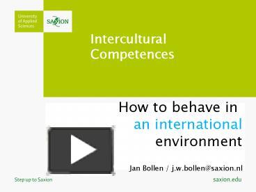 PPT – Intercultural Competences PowerPoint Presentation | Free To View ...