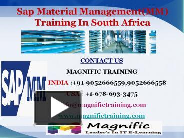 PPT – Sap Material Management(MM) Training In South Africa PowerPoint ...