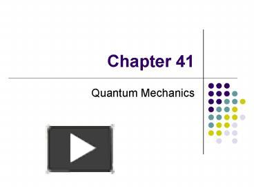 PPT – Quantum Mechanics PowerPoint Presentation | Free To View - Id ...