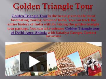 Ppt Nominal Golden Triangle Tour Packages From Delhi Powerpoint