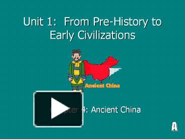 PPT – Unit 1: From Pre-History To Early Civilizations PowerPoint ...