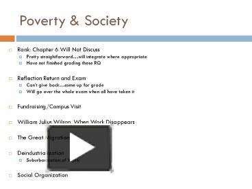 PPT – Poverty PowerPoint Presentation | Free To View - Id: 6833ab-NGM4M