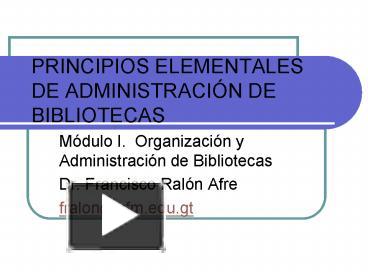 Ppt Principios Elementales De Administraci Powerpoint Presentation