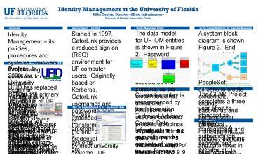 PPT – Identity Management At The University Of Florida PowerPoint ...