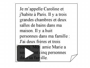 Ppt – La Famille Powerpoint Presentation 