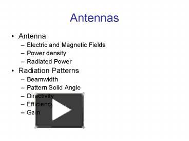 PPT – Antennas PowerPoint Presentation | Free To Download - Id: 69ef1e ...