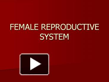 anatomy of female reproductive organs ppt