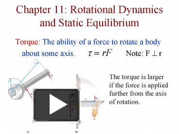 Ppt – Chapter 11: Rotational Dynamics And Static Equilibrium Powerpoint 