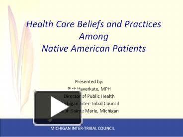 Native american health care deals beliefs