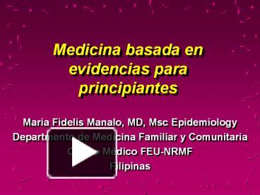 PPT – Medicina Basada En Evidencias Para Principiantes PowerPoint ...