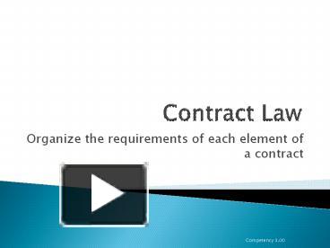 PPT – Contract Law PowerPoint Presentation | Free To Download - Id ...