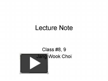 PPT – Lecture Note PowerPoint Presentation | Free To Download - Id ...