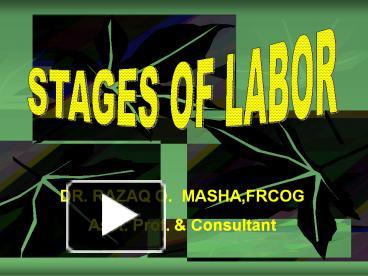 PPT – STAGES OF LABOR PowerPoint Presentation | Free To Download - Id ...