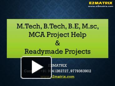 PPT – B Tech Projects List PowerPoint Presentation | Free To Download ...