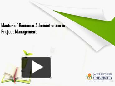 PPT – MBA In Project Management PowerPoint Presentation | Free To View ...