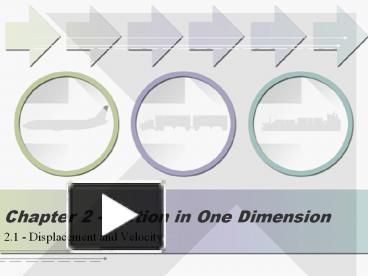 PPT – Chapter 2 - Motion In One Dimension PowerPoint Presentation ...