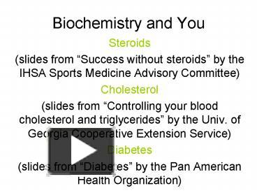 PPT – Biochemistry And You PowerPoint Presentation | Free To Download ...