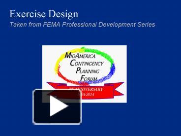 PPT – Taken From FEMA Professional Development Series PowerPoint ...