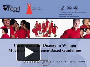 PPT – Cardiovascular Disease In Women Module VII: Evidence-Based ...