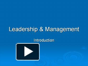 PPT - PPA 577 - Leadership PowerPoint Presentation, free download