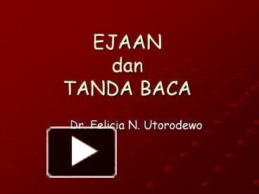 PPT – EJAAN Dan TANDA BACA PowerPoint Presentation | Free To Download ...