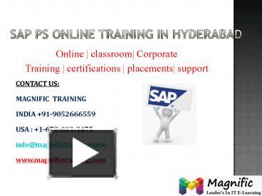 PPT – Sap Ps Online Training In India PowerPoint Presentation | Free To ...