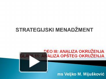 PPT – STRATEGIJSKI MENAD PowerPoint Presentation | Free To Download ...