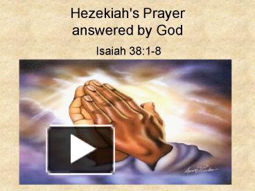 PPT – Hezekiah's Prayer answered by God PowerPoint presentation | free