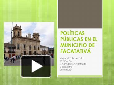 Ppt Pol Ticas P Blicas En Facatativ Cundinamarca Powerpoint