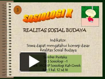 PPT – REALITAS SOSIAL BUDAYA PowerPoint Presentation | Free To Download ...