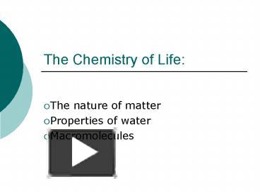 Ppt – The Chemistry Of Life: Powerpoint Presentation 