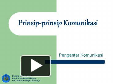 PPT – Prinsip-prinsip Komunikasi PowerPoint Presentation | Free To ...