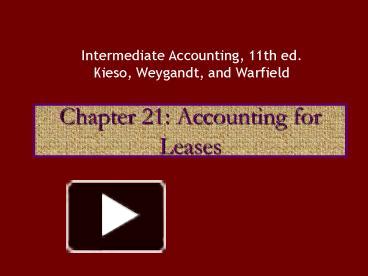 PPT – Chapter 21: Accounting For Leases PowerPoint Presentation | Free ...