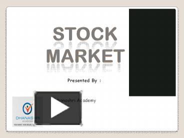 PPT – Brif Introduction About Indian Share Market PowerPoint ...