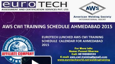 PPT – AWS CWI Training & Exam Schedule For Ahmedabad PowerPoint ...