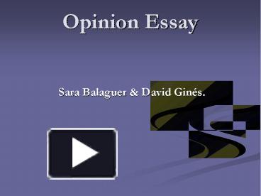 Opinion Essay Writing the Introduction. - ppt download