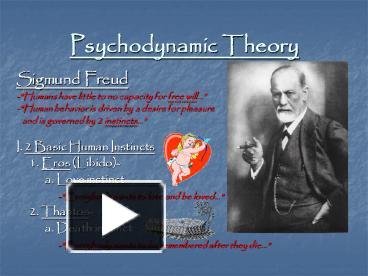 PPT – Psychodynamic Theory PowerPoint Presentation | Free To Download ...