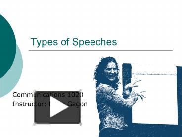 PPT – Types Of Speeches PowerPoint Presentation | Free To Download - Id ...