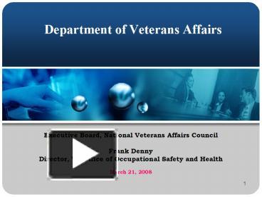 PPT – Department Of Veterans Affairs PowerPoint Presentation | Free To ...