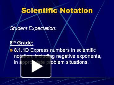 PPT – Scientific Notation PowerPoint Presentation | Free To Download ...