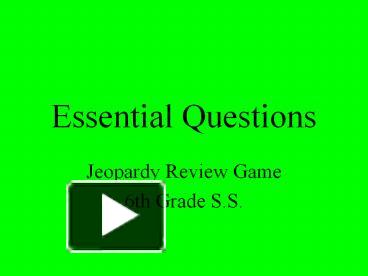 Ppt Essential Questions Powerpoint Presentation Free To Download