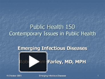 PPT – Public Health 150 Contemporary Issues In Public Health PowerPoint ...