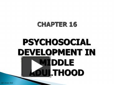 PPT – PSYCHOSOCIAL DEVELOPMENT IN MIDDLE ADULTHOOD PowerPoint ...